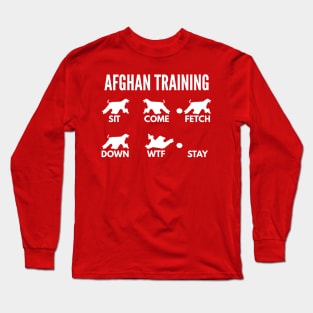 Afghan Hound Training Boxer Dog Tricks Long Sleeve T-Shirt